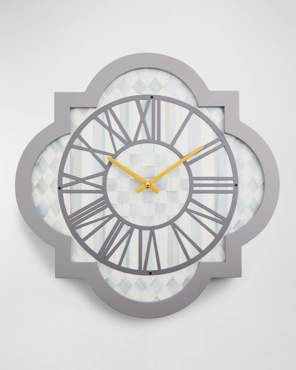 Sterling Check Tile Wall Clock